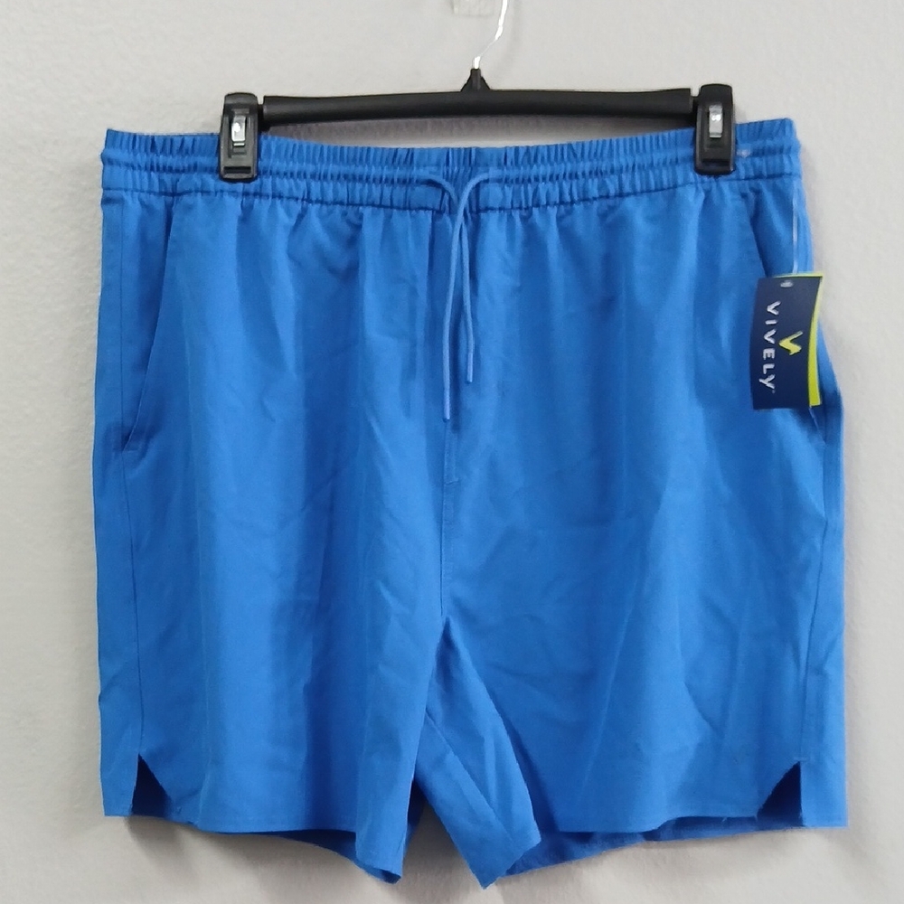 Nwt Vively Blue Athletic Shorts Size XXXL